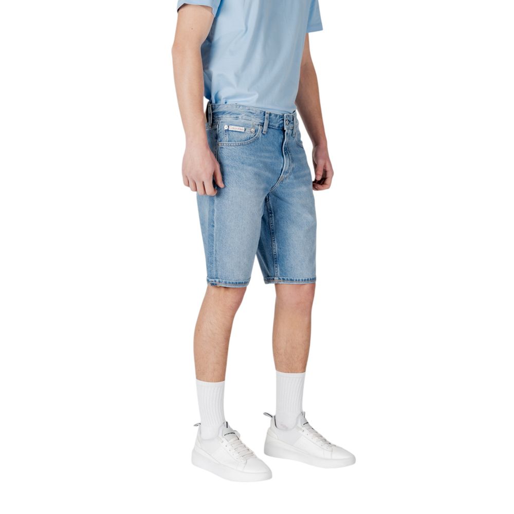 Calvin Klein Jeans Bermuda Shorts en Coton Bleu