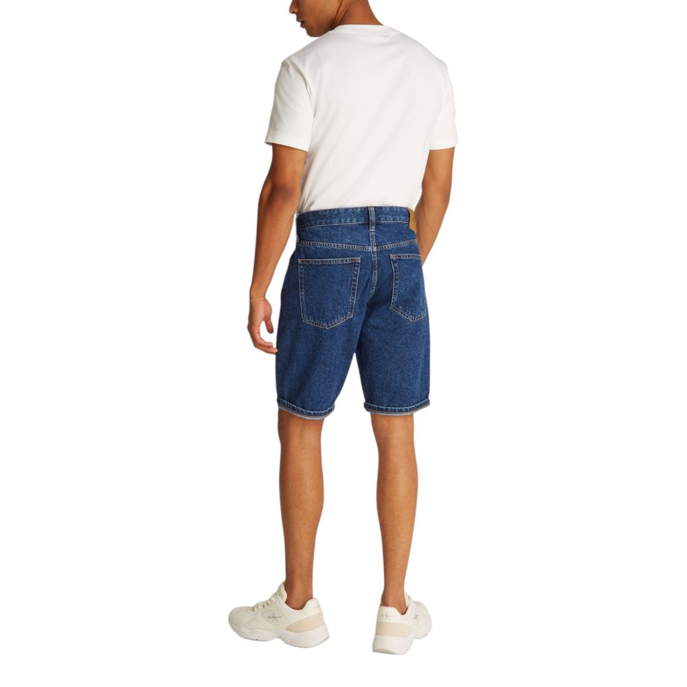 Calvin Klein Jeans Bermuda Shorts en Coton Bleu pour Homme