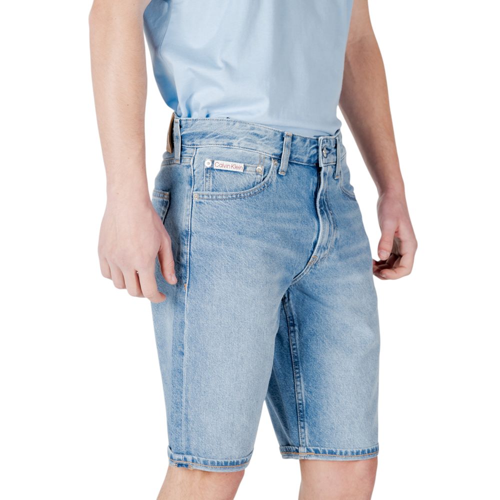 Calvin Klein Jeans Bermuda Shorts en Coton Bleu