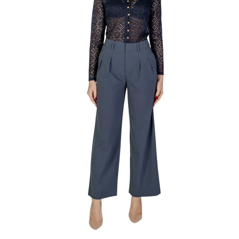 Calvin Klein Jeans Gray Recycled Polyester Wide Leg Trousers
