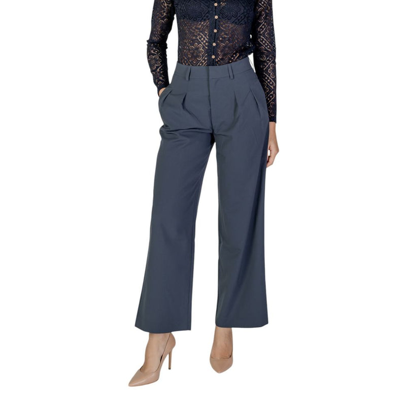 Calvin Klein Jeans Gray Recycled Polyester Wide Leg Trousers