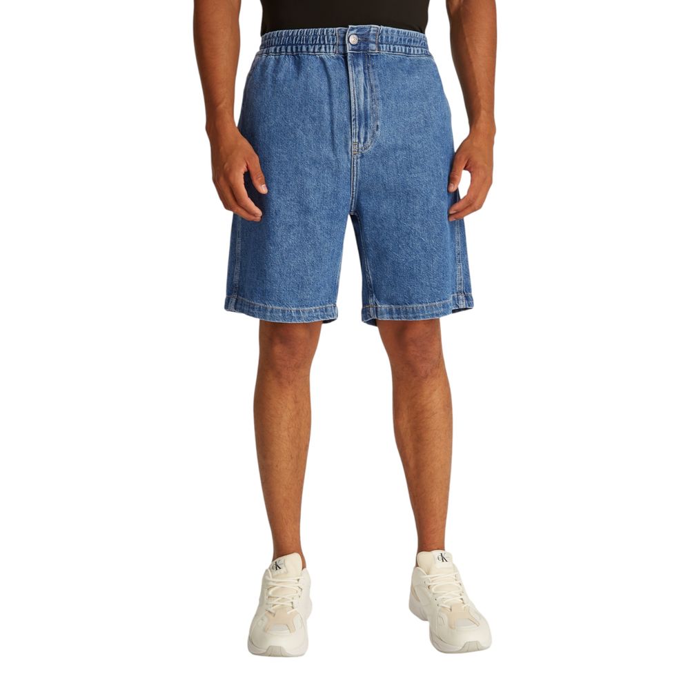 Calvin Klein Jeans Bermuda en Denim Bleu pour Homme