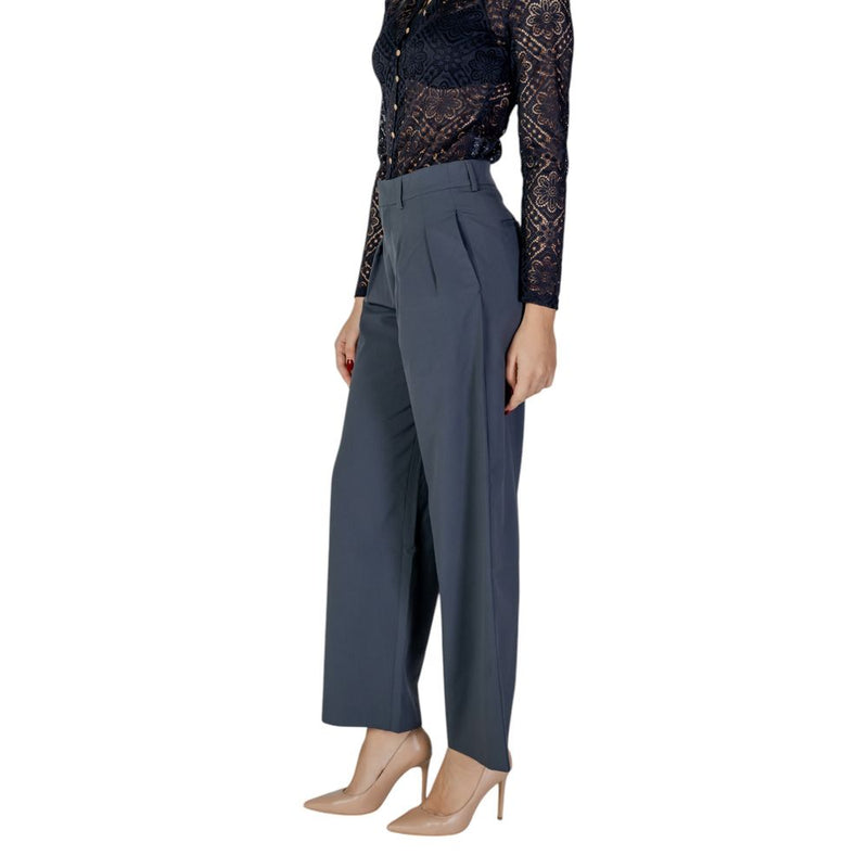 Calvin Klein Jeans Gray Recycled Polyester Wide Leg Trousers