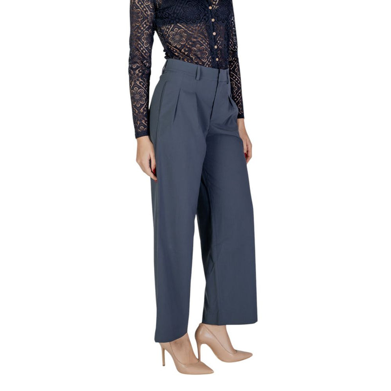 Calvin Klein Jeans Gray Recycled Polyester Wide Leg Trousers