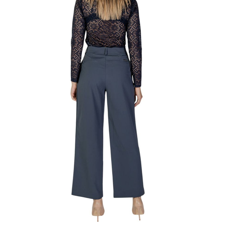 Calvin Klein Jeans Gray Recycled Polyester Wide Leg Trousers