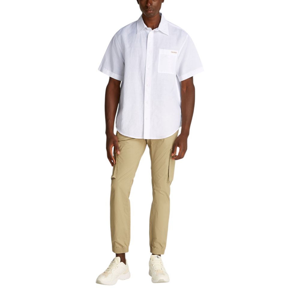 Chemise à manches courtes en lin Calvin Klein Jeans