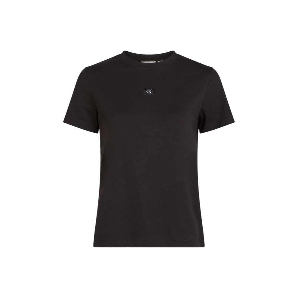Calvin Klein Jeans Black Recycled Cotton T-Shirt for Women