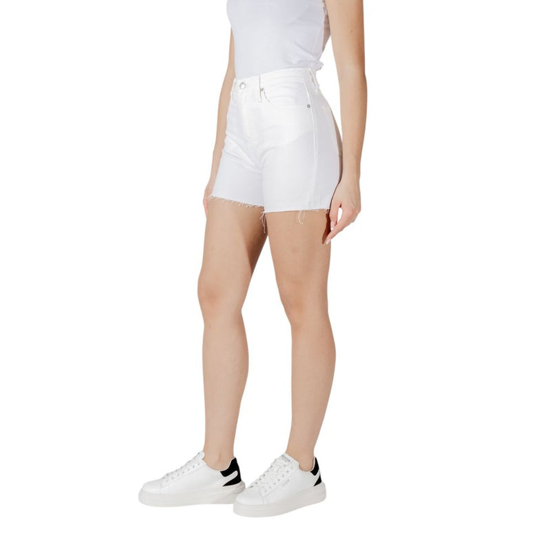 Calvin Klein Jeans MOM J20J225153 Femme Shorts Blanc en Coton