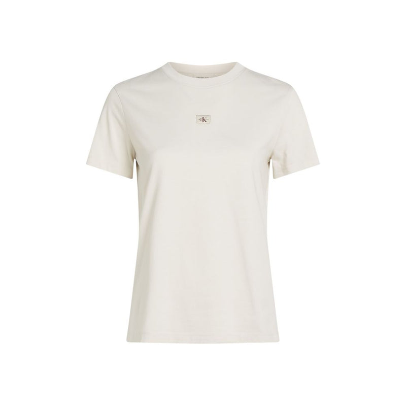 T-shirt Beige en Coton Recyclé Calvin Klein Jeans pour Femme