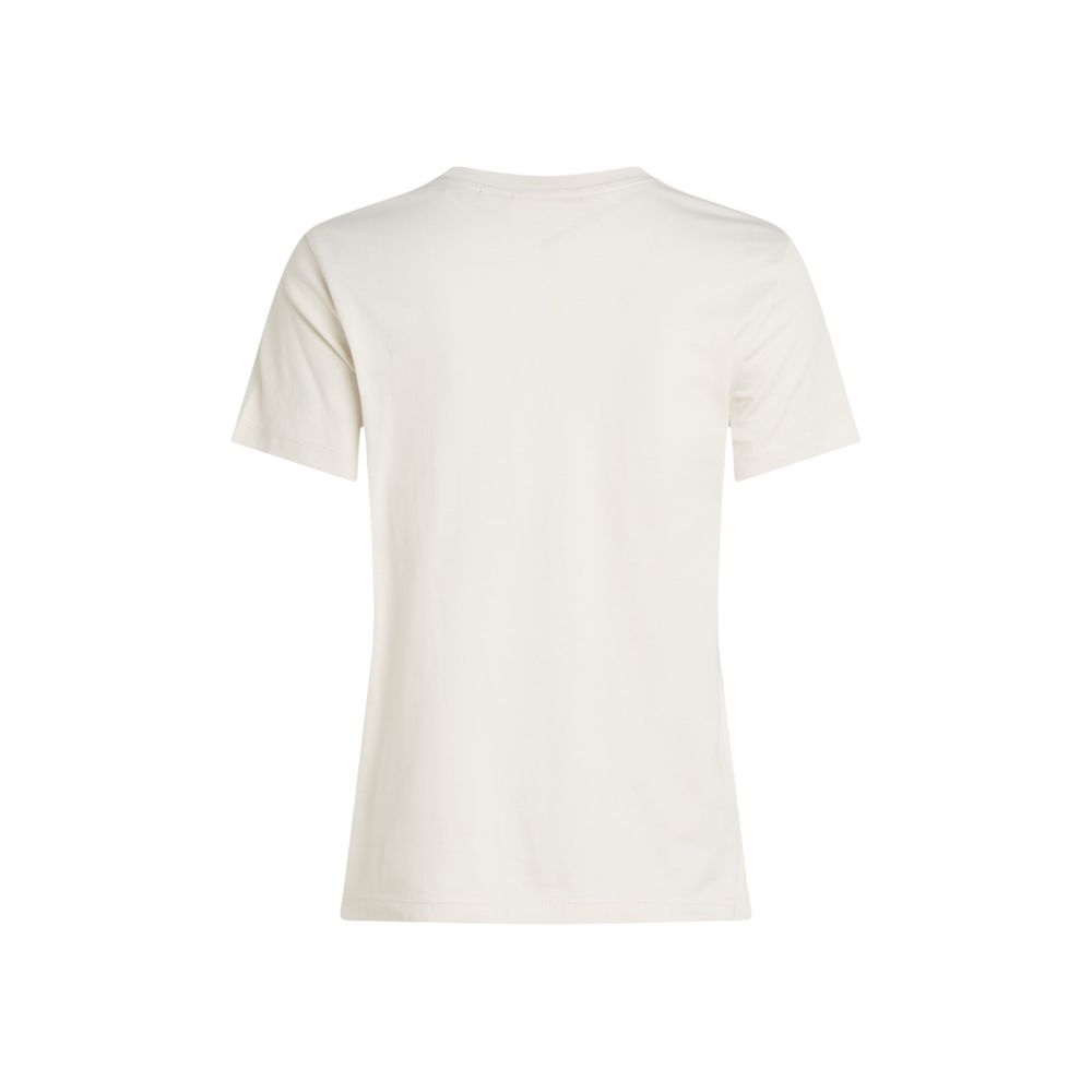 T-shirt Beige en Coton Recyclé Calvin Klein Jeans pour Femme