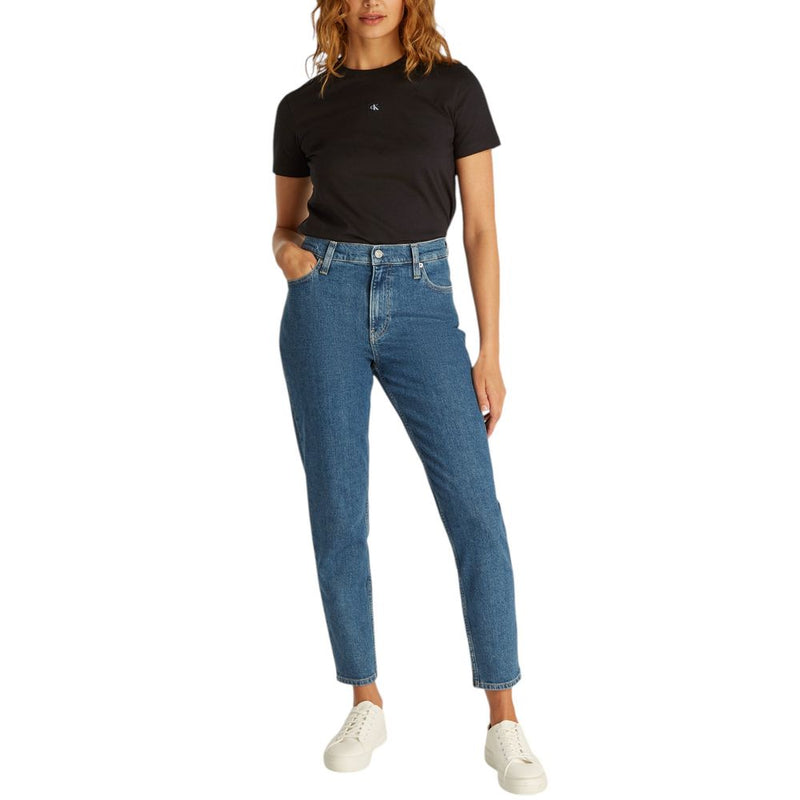T-shirt en coton recyclé noir Calvin Klein Jeans pour femmes