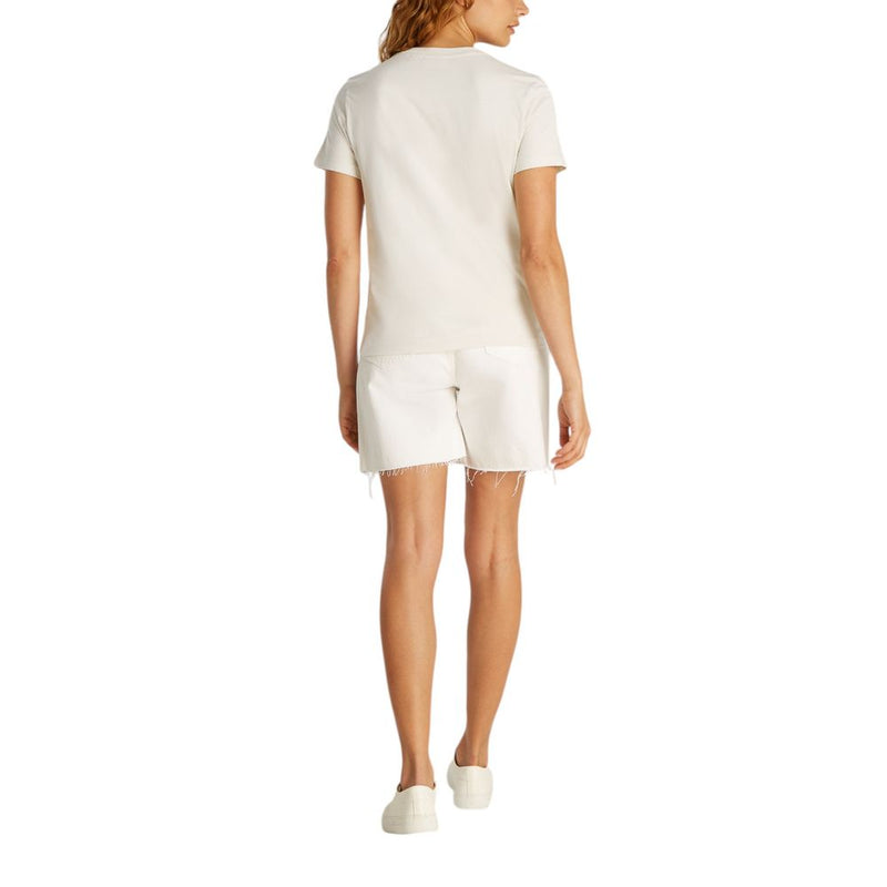 T-shirt Beige en Coton Recyclé Calvin Klein Jeans pour Femme