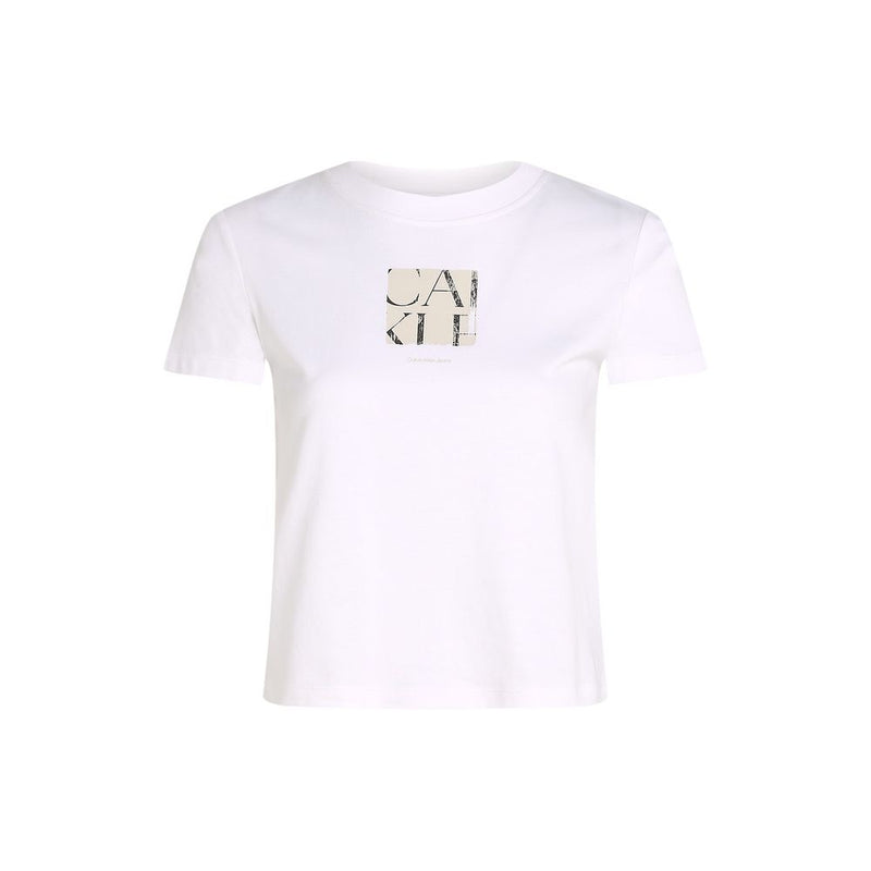 T-Shirt Femme Blanc en Coton Recyclé Calvin Klein Jeans