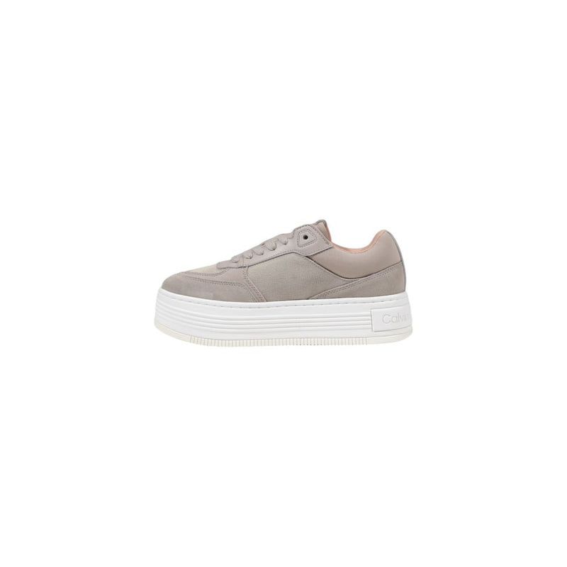 Calvin Klein Jeans BOLD FLATF LOW MIX Sneakers en Coton Recyclé Beige