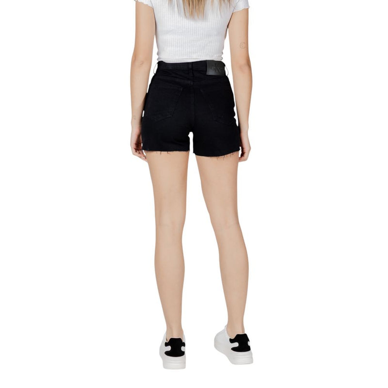 Calvin Klein Jeans Black Cotton MOM Shorts for Women