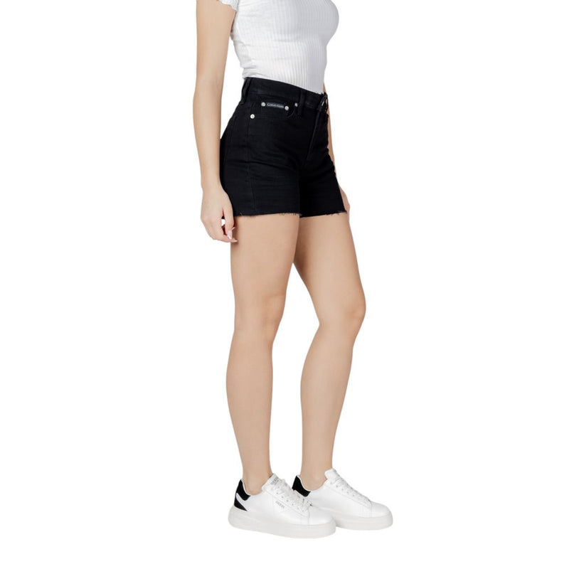 Calvin Klein Jeans Black Cotton MOM Shorts for Women