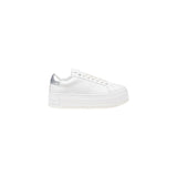 Calvin Klein Jeans BOLD FLATF LOW MIX Women's Silver Leather Sneakers