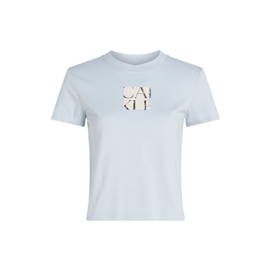 T-shirt Femme Bleu en Coton Recyclé Calvin Klein Jeans