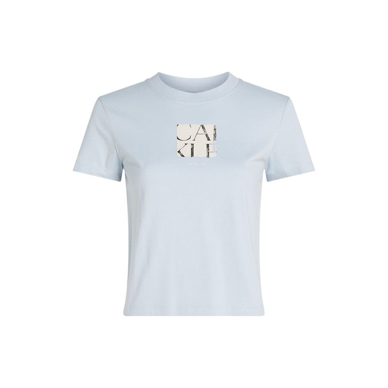 T-shirt en coton recyclé bleu Calvin Klein Jeans