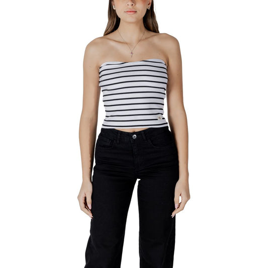 Calvin Klein Jeans T-shirt Femme Blanc en Coton Recyclé