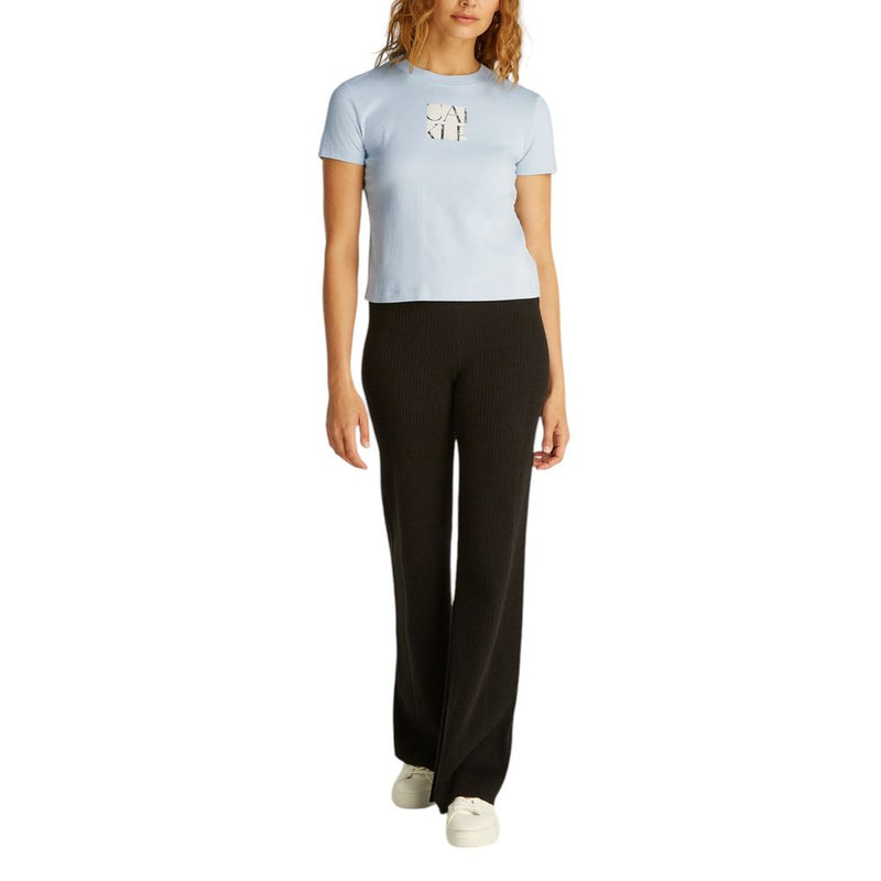 T-shirt en coton recyclé bleu Calvin Klein Jeans