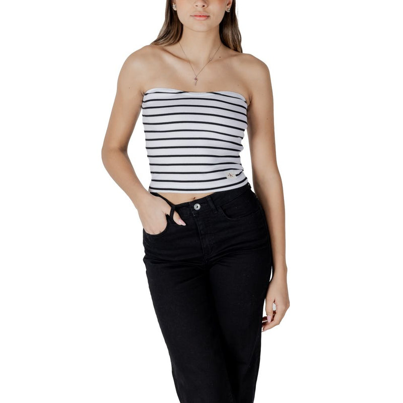Calvin Klein Jeans T-shirt Blanc en Coton Recyclé pour Femme