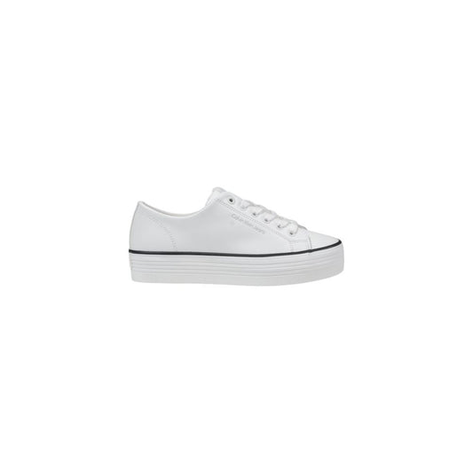 Sneakers en cuir noir et blanc Calvin Klein Jeans BOLD VULC FLATF