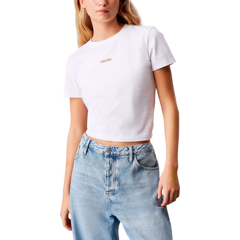 T-shirt Femme Blanc en Coton Recyclé Calvin Klein Jeans
