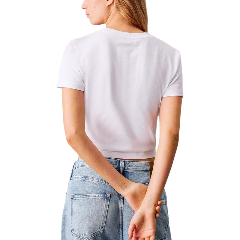 T-shirt Femme Blanc en Coton Recyclé Calvin Klein Jeans