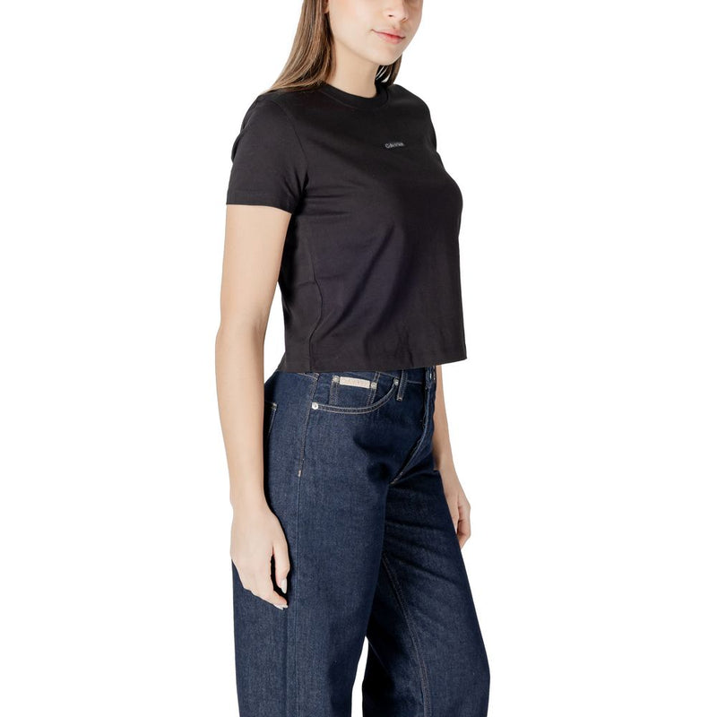 T-shirt en coton recyclé noir Calvin Klein Jeans pour femmes