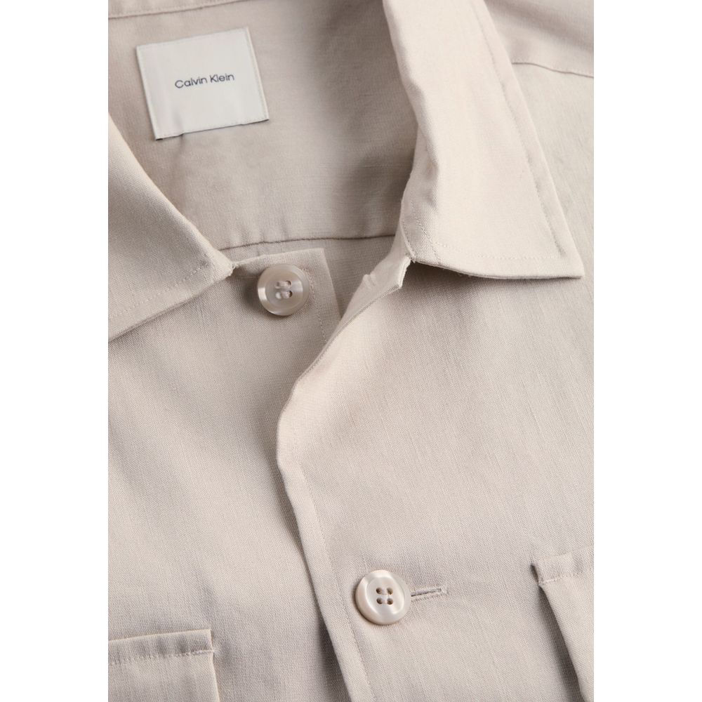 Chemise en lyocell beige Calvin Klein