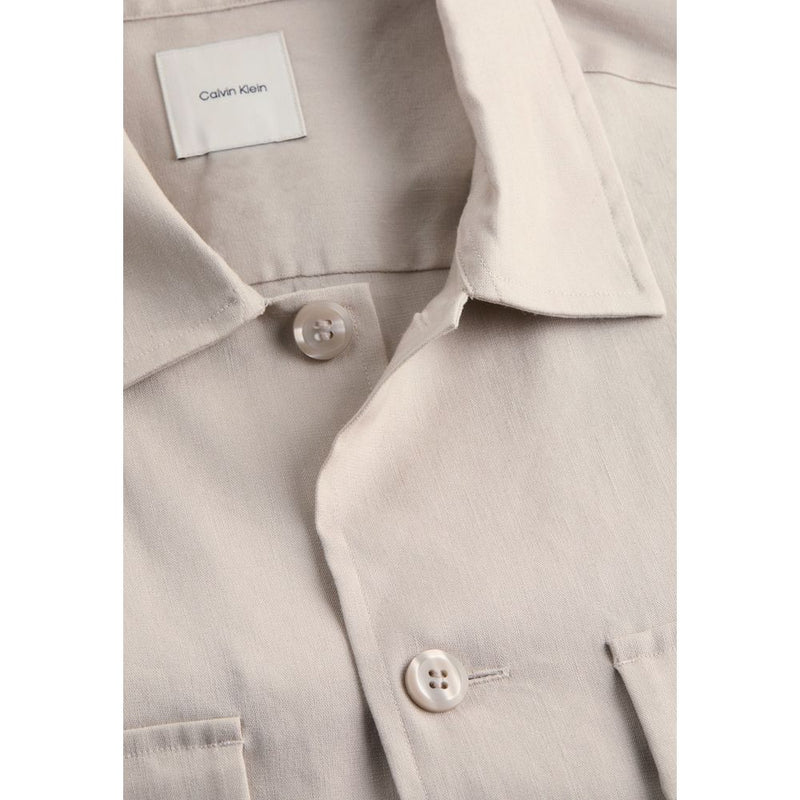 Chemise en lyocell beige Calvin Klein