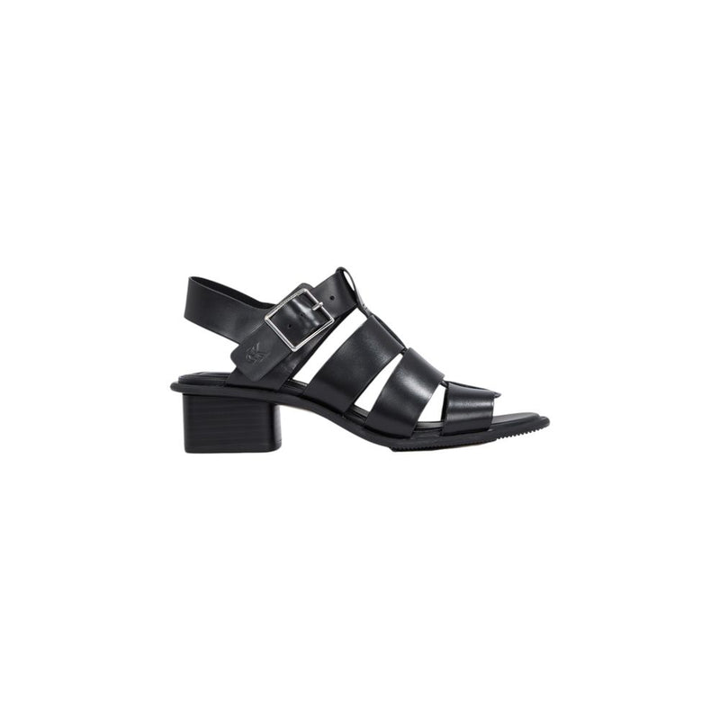 Sandales Calvin Klein Jeans Black Polyester HEEL SQUARE MG BUCKLE