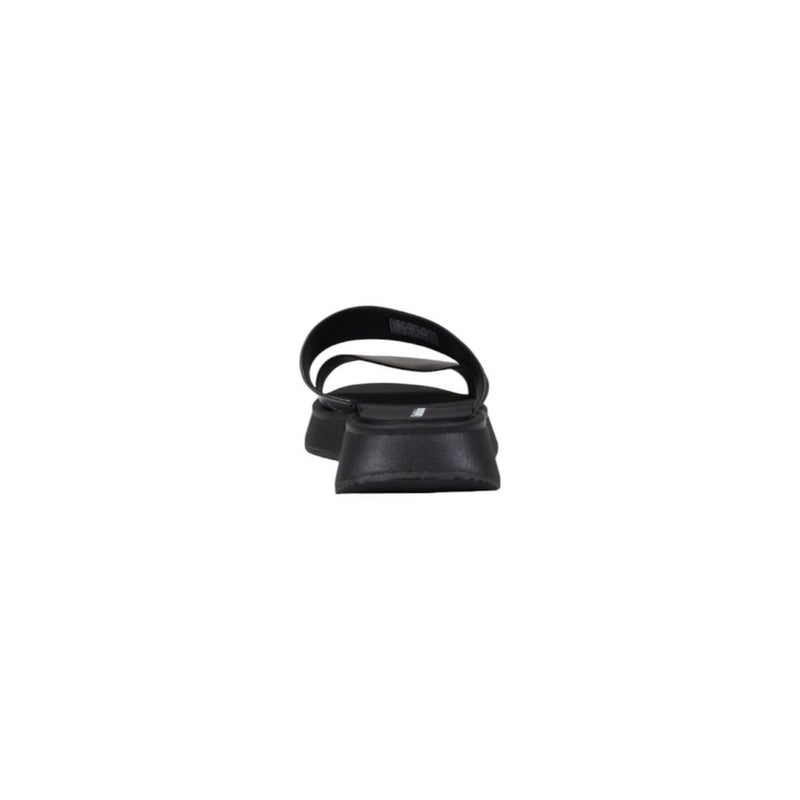 Calvin Klein Jeans Black Leather Sandal Slide Double