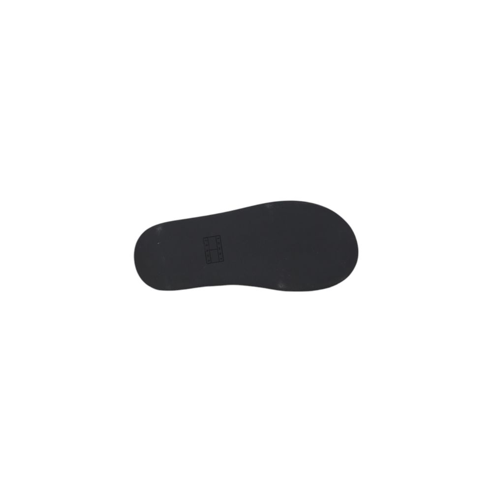 Tommy Hilfiger Jeans Black Leather Sandal - TJW WEDGE