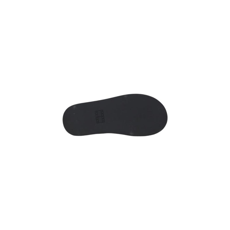 Tommy Hilfiger Jeans Black Leather Sandal - TJW WEDGE