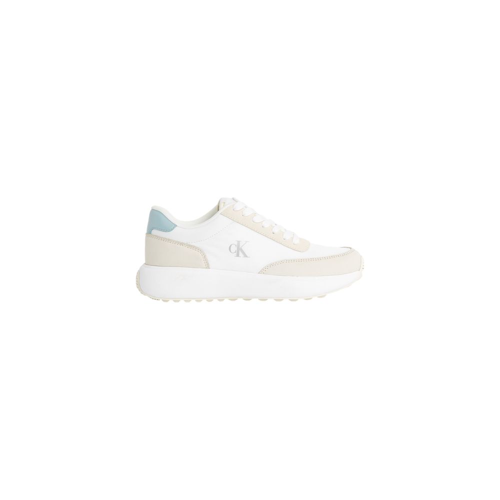 Calvin Klein Jeans Cream Leather Sneaker - Style and Comfort