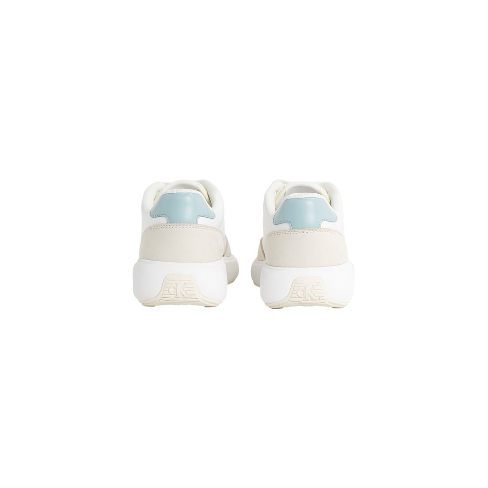 Calvin Klein Jeans Cream Leather Sneaker - Style and Comfort