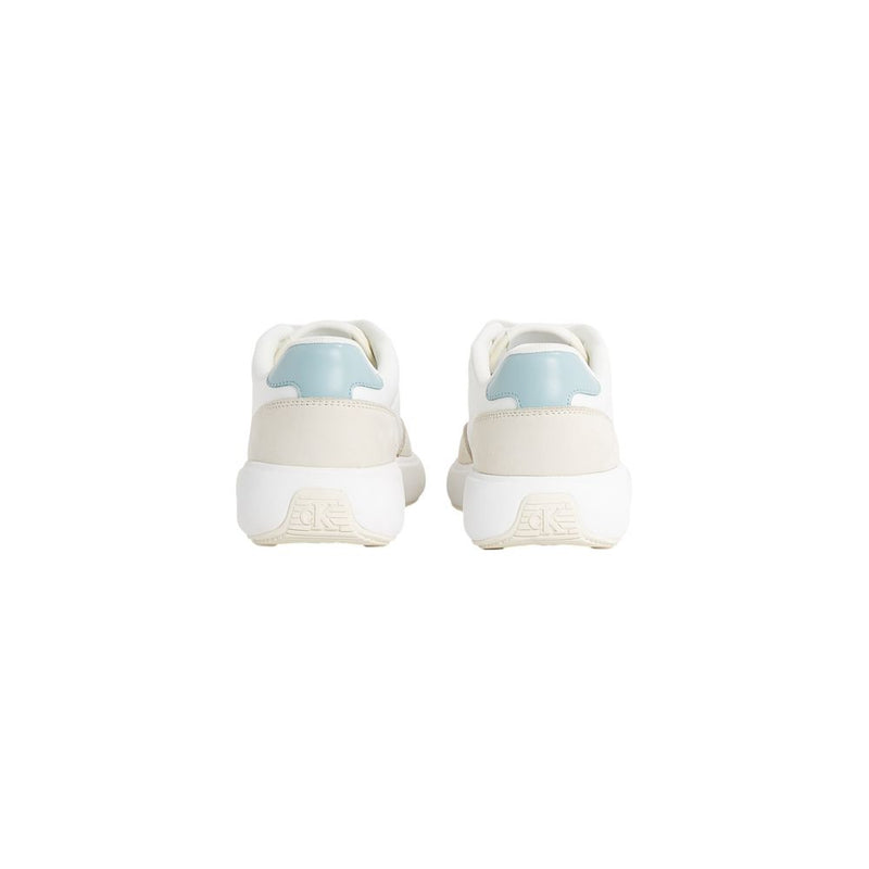 Calvin Klein Jeans Cream Leather Sneaker - Stylish Comfort