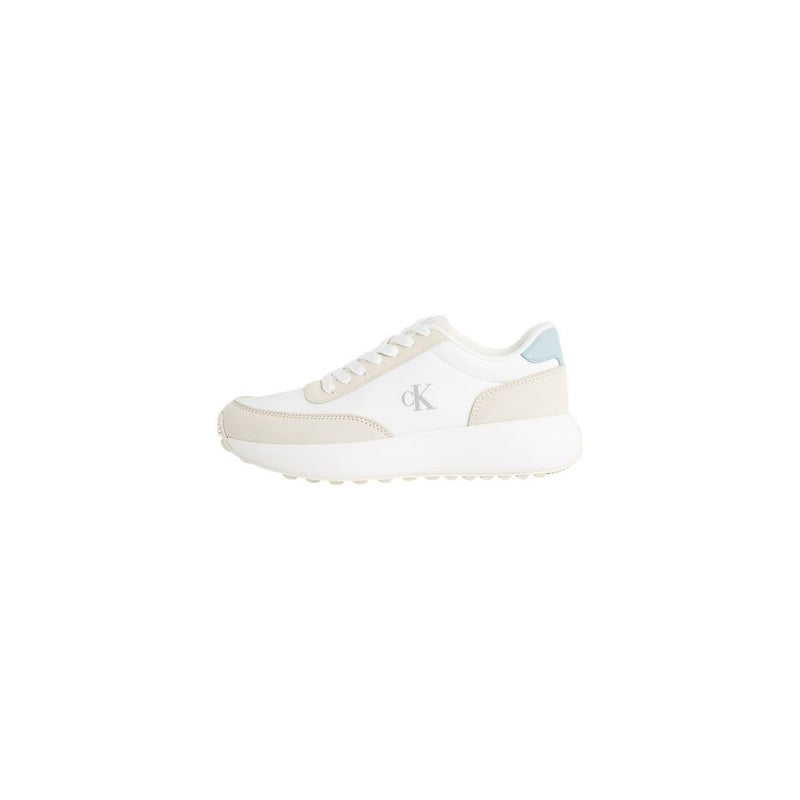 Calvin Klein Jeans Cream Leather Sneaker - Stylish Comfort