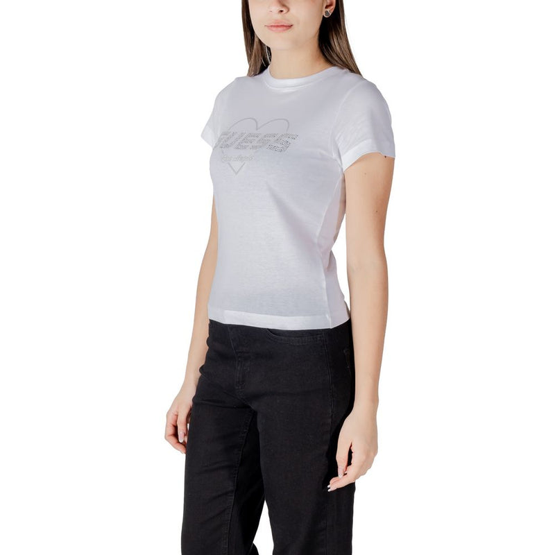 Guess Active NARCISO CN V5GI10 K9RM1 T-Shirt Femme Blanc en Coton