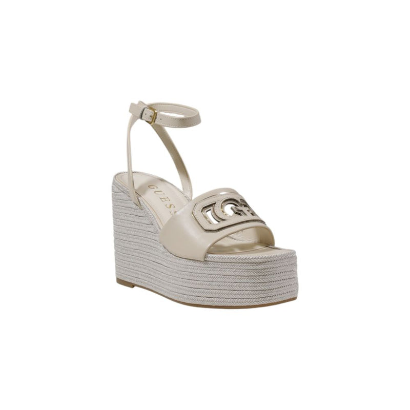 Guess TANVEE FLJTAN LEA04 Cream High Heel Shoes for Women
