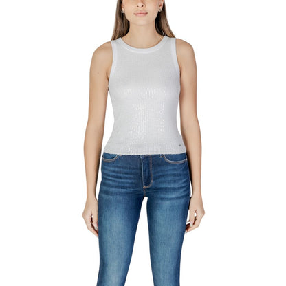 Débardeur en coton blanc Guess