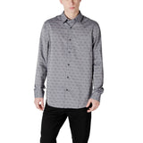 Chemise en Coton Grise Guess LS 4G JACQUARD M5GH65 WFXX1