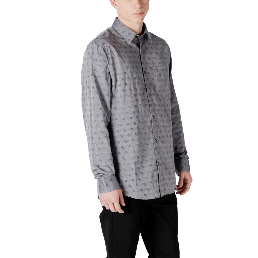 Chemise en Coton Grise Guess LS 4G JACQUARD M5GH65 WFXX1