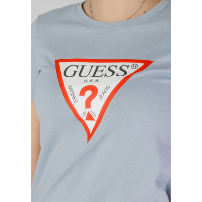 Guess Blauw Katoenen T-Shirt