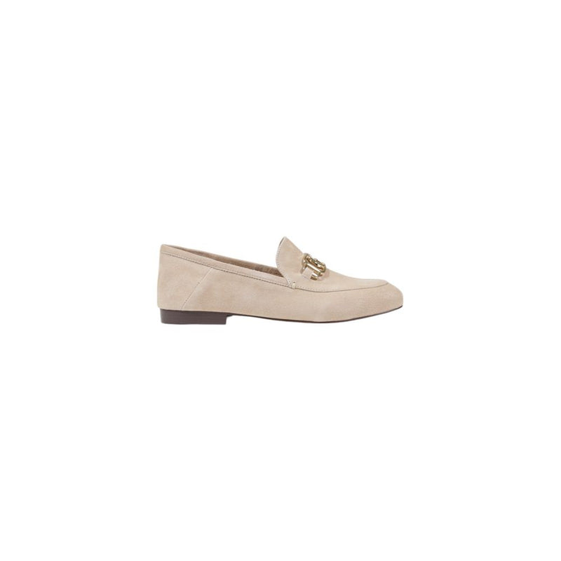 Guess Martynas Beige Leather Platform Flats for Women