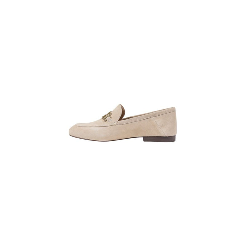 Guess Martynas Beige Leather Platform Flats for Women