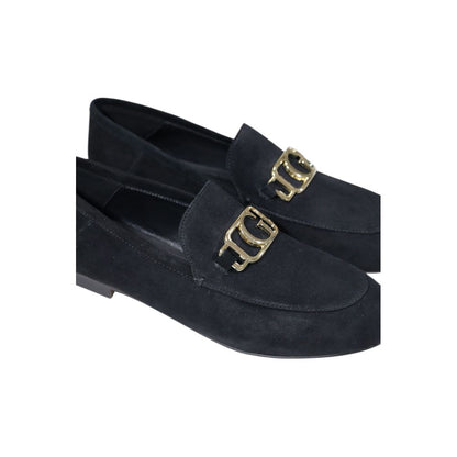 Guess, plateforme en cuir noir