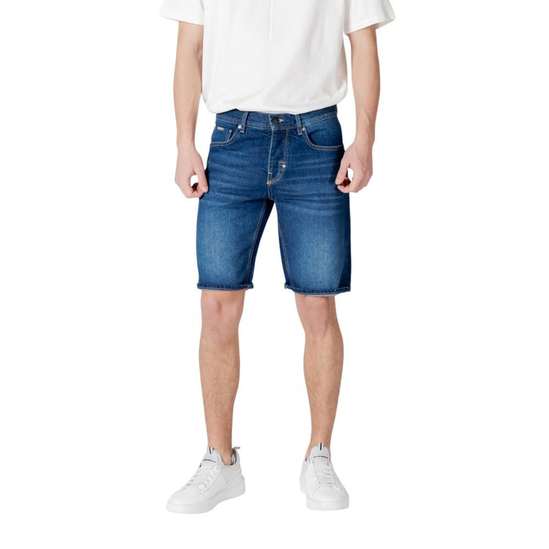 Antony Morato Bermuda Shorts en Coton Bleu - Modèle ARGON SLIM FIT